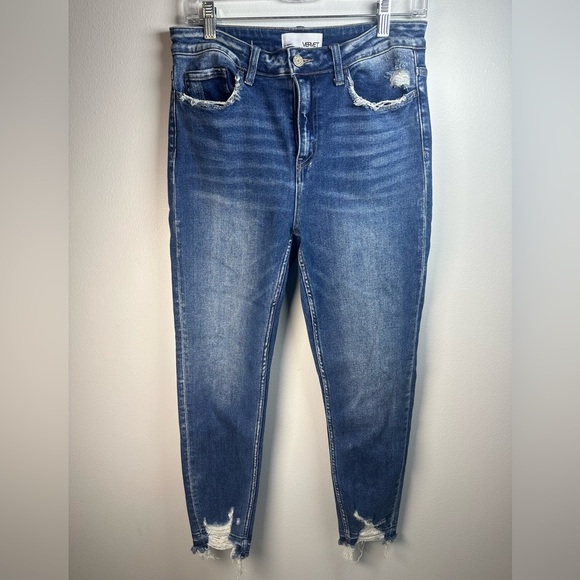 Vervet Denim - Vervet Stylish Blue Distressed Skinny Jeans size 29